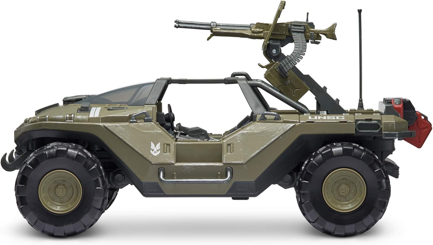 Halo Paquete de vehículo de Lujo World de 4 Pulgadas, Warthog con figura Master Chief