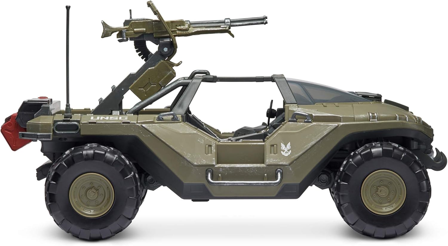 Halo Paquete de vehículo de Lujo World de 4 Pulgadas, Warthog con figura Master Chief