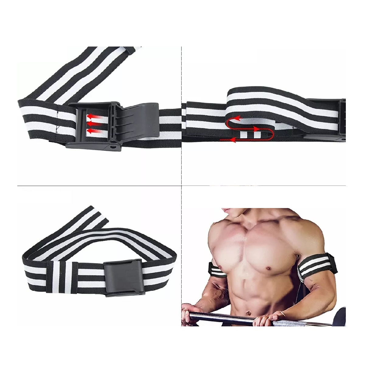 4 Pcs Bandas De Oclusión Restricción Pesas Gym Pierna Brazo