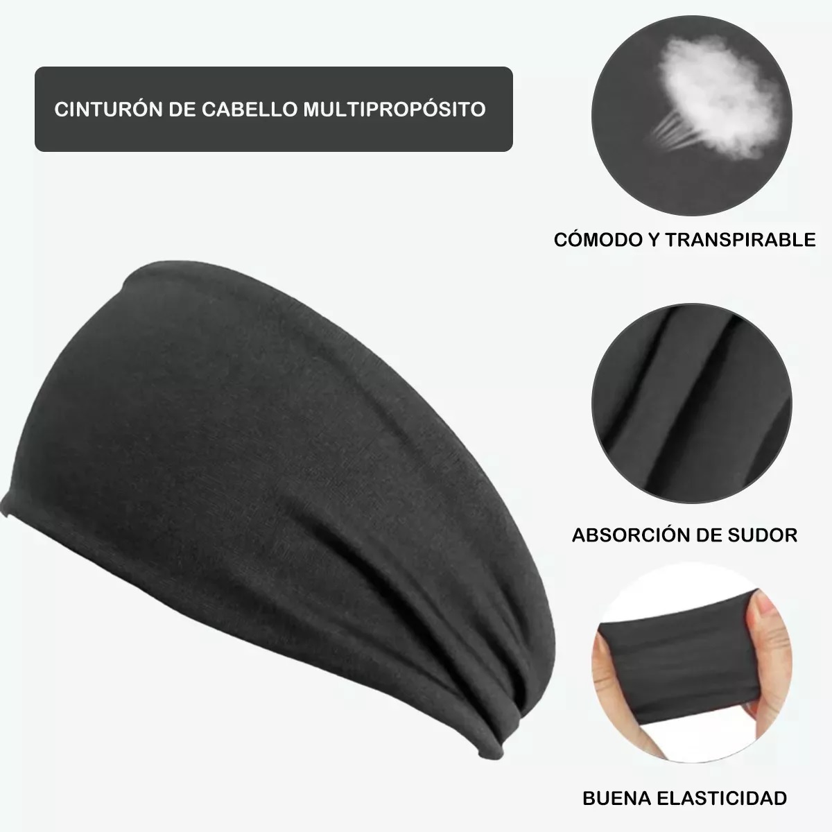 8 Piezas Banditas Deportivas Suave Y Transpirable P/cabello