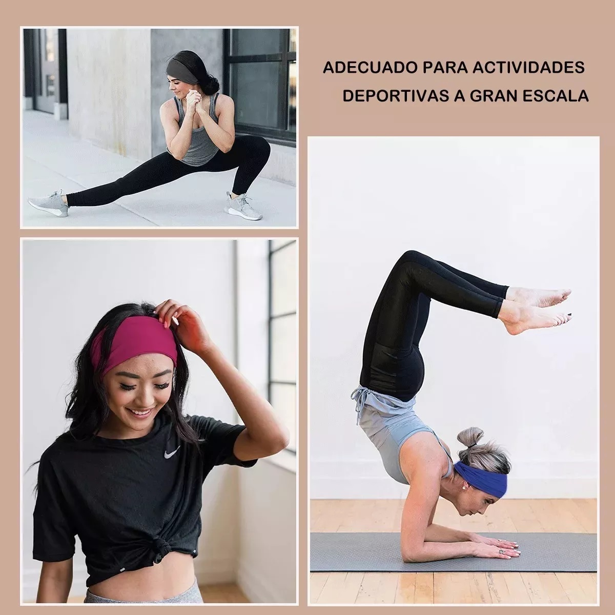 8 Piezas Banditas Deportivas Suave Y Transpirable P/cabello