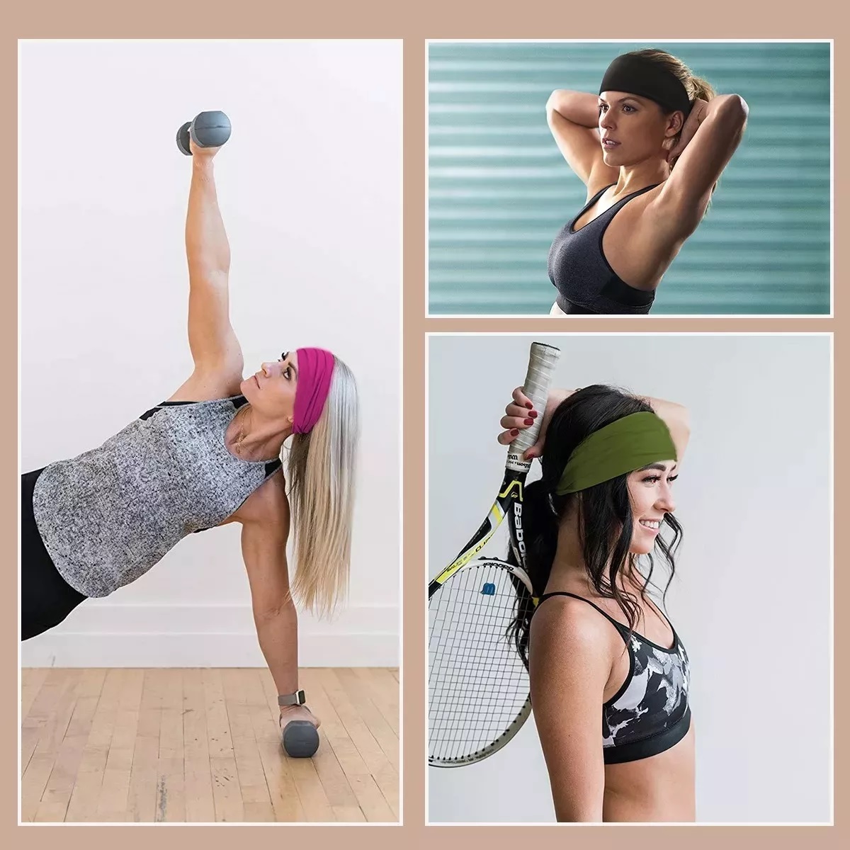 8 Piezas Banditas Deportivas Suave Y Transpirable P/cabello