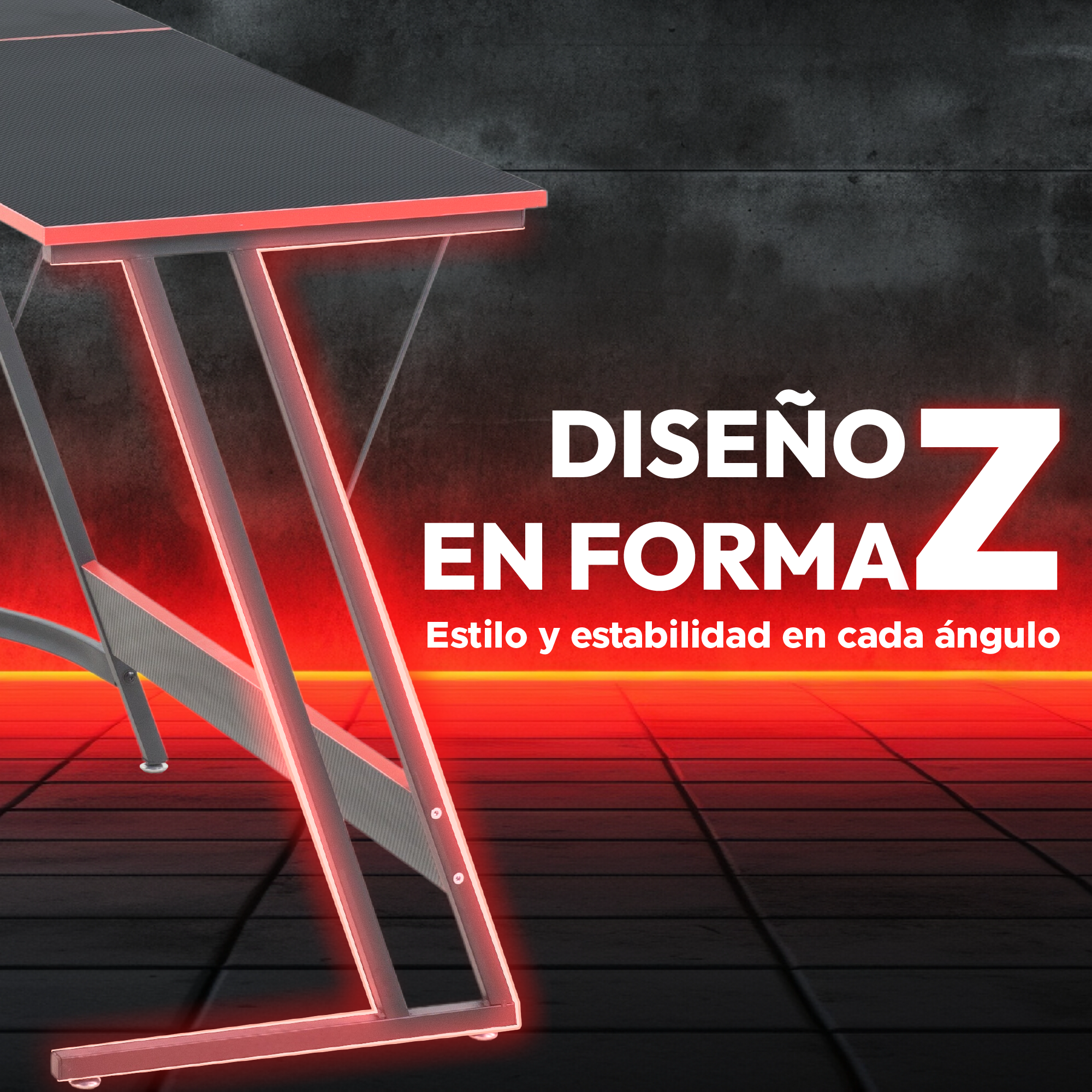 Escritorio Gamer En Forma De L Titano Nova Color Negro