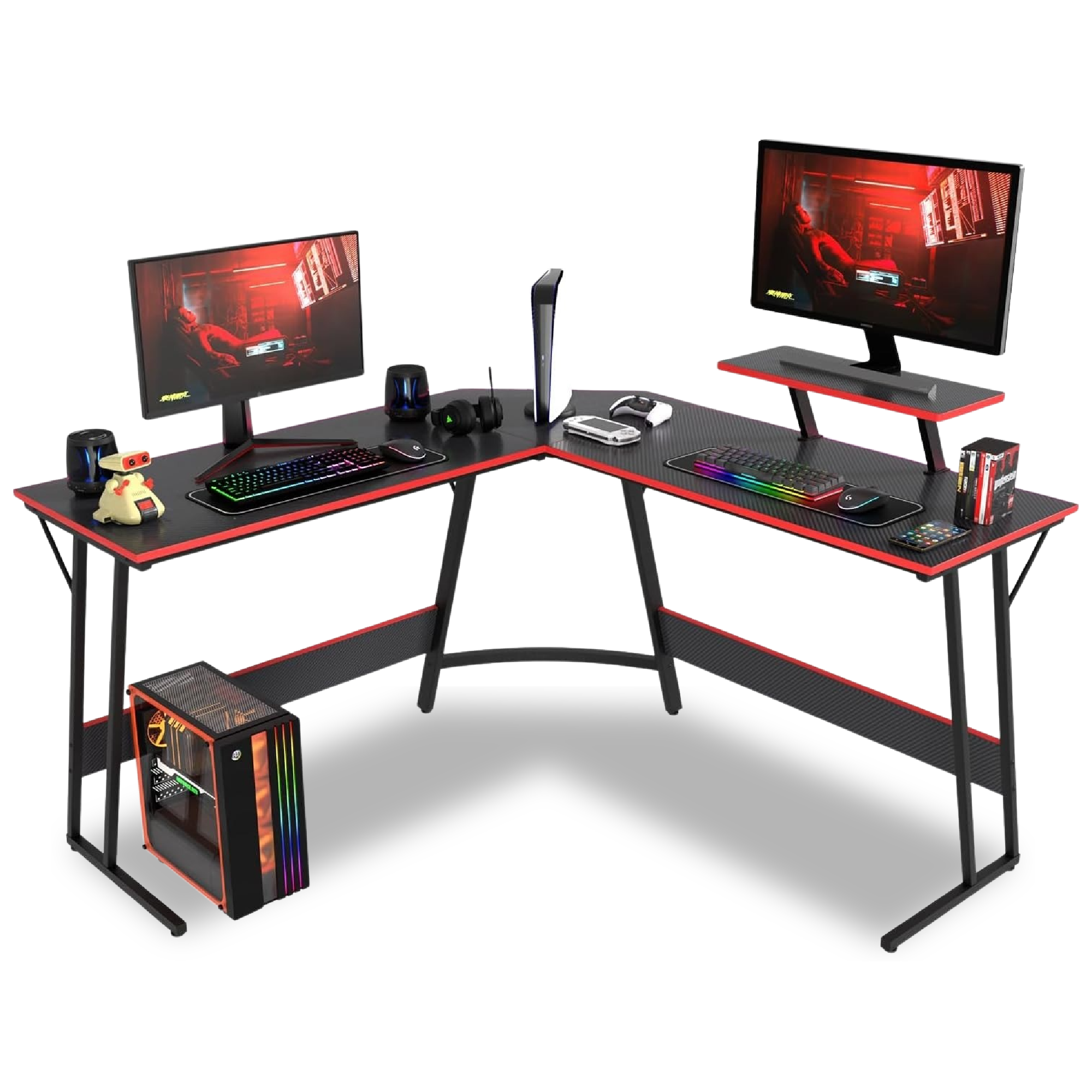 Escritorio Gamer En Forma De L Titano Nova Color Negro