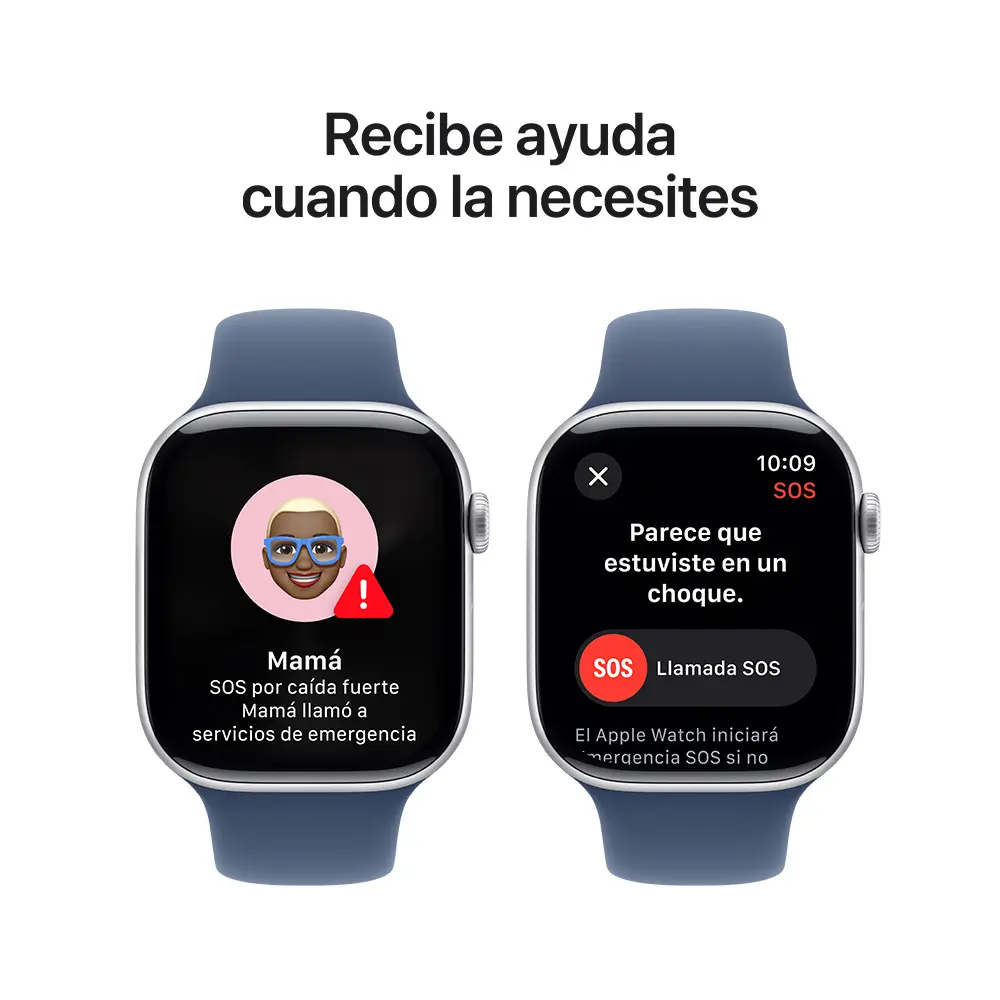 Apple Watch Serie 10 GPS De 46 MM Con Caja De Aluminio Plata Y Correa Deportiva Azul Denim  M/L