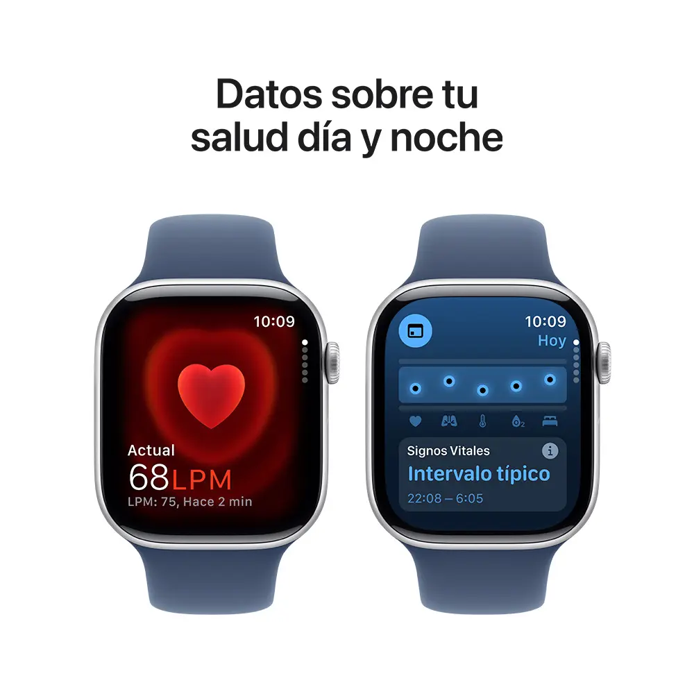 Apple Watch Serie 10 GPS De 46 MM Con Caja De Aluminio Plata Y Correa Deportiva Azul Denim  M/L