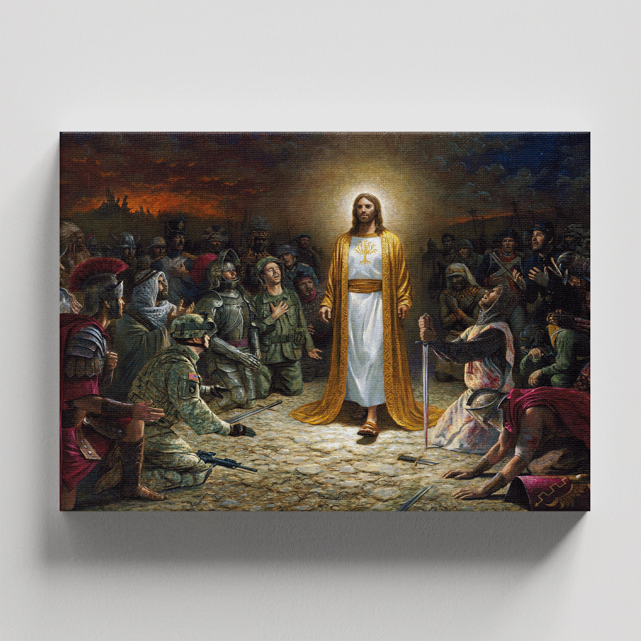 Cuadro Decorativo Religioso Jesús Enseñando Paz 135 X 90