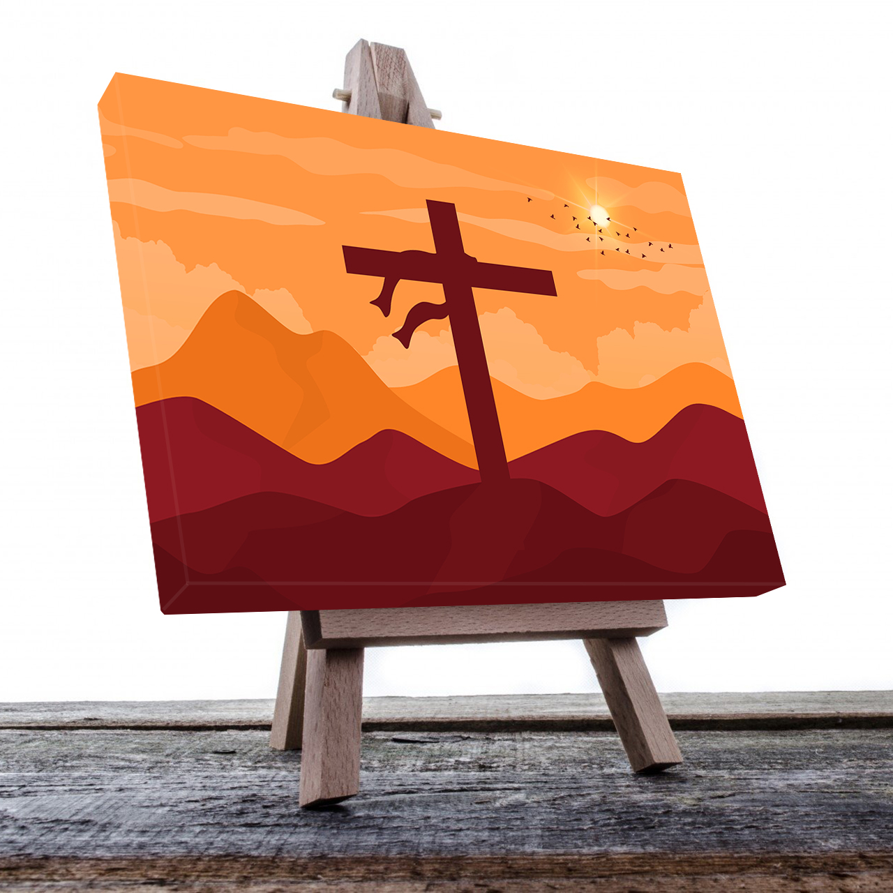 Cuadro Decorativo Religioso Jesús Crucifixión #1 135 X 90