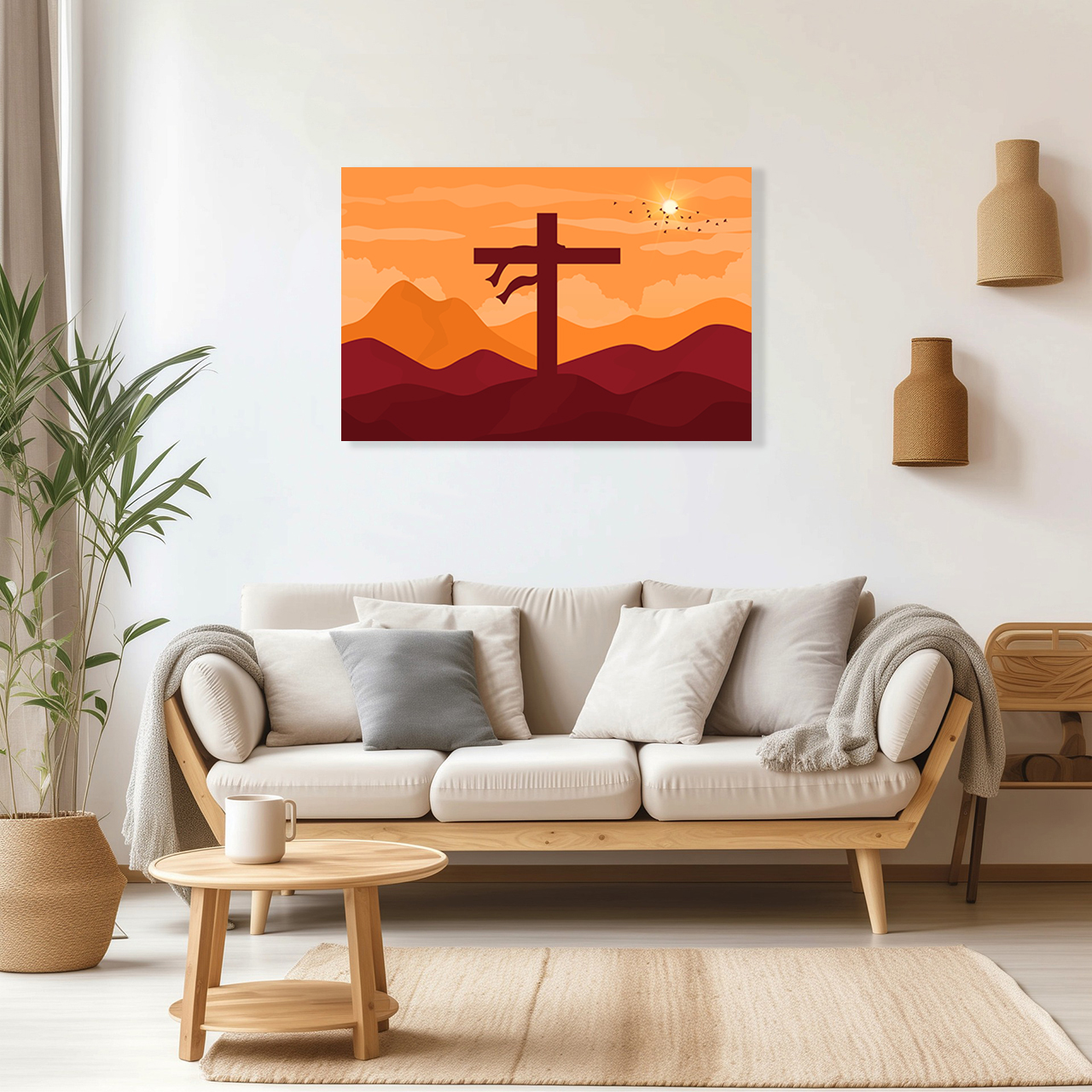 Cuadro Decorativo Religioso Jesús Crucifixión #1 135 X 90