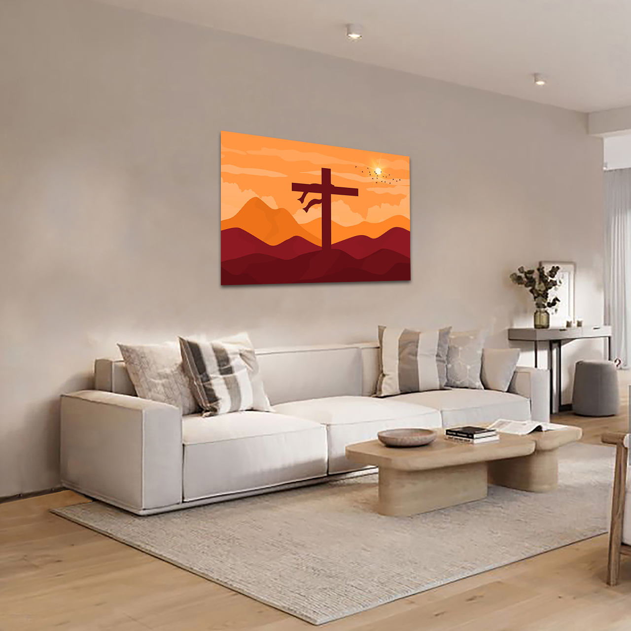 Cuadro Decorativo Religioso Jesús Crucifixión #1 135 X 90