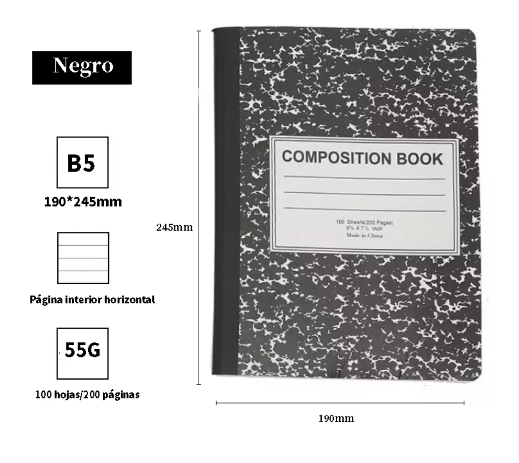 Libretas Profesionales Cosidas Cuaderno Escolar 8pc