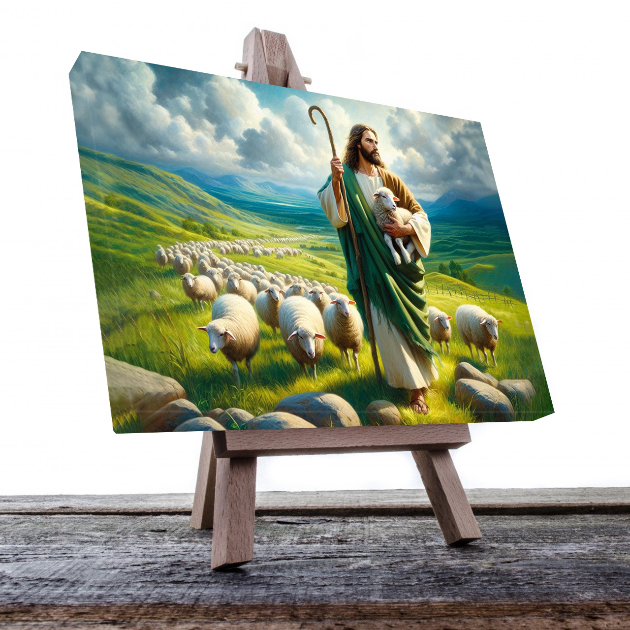 Cuadro Decorativo Religioso Jesús apacienta mis ovejas #3 120 X 80