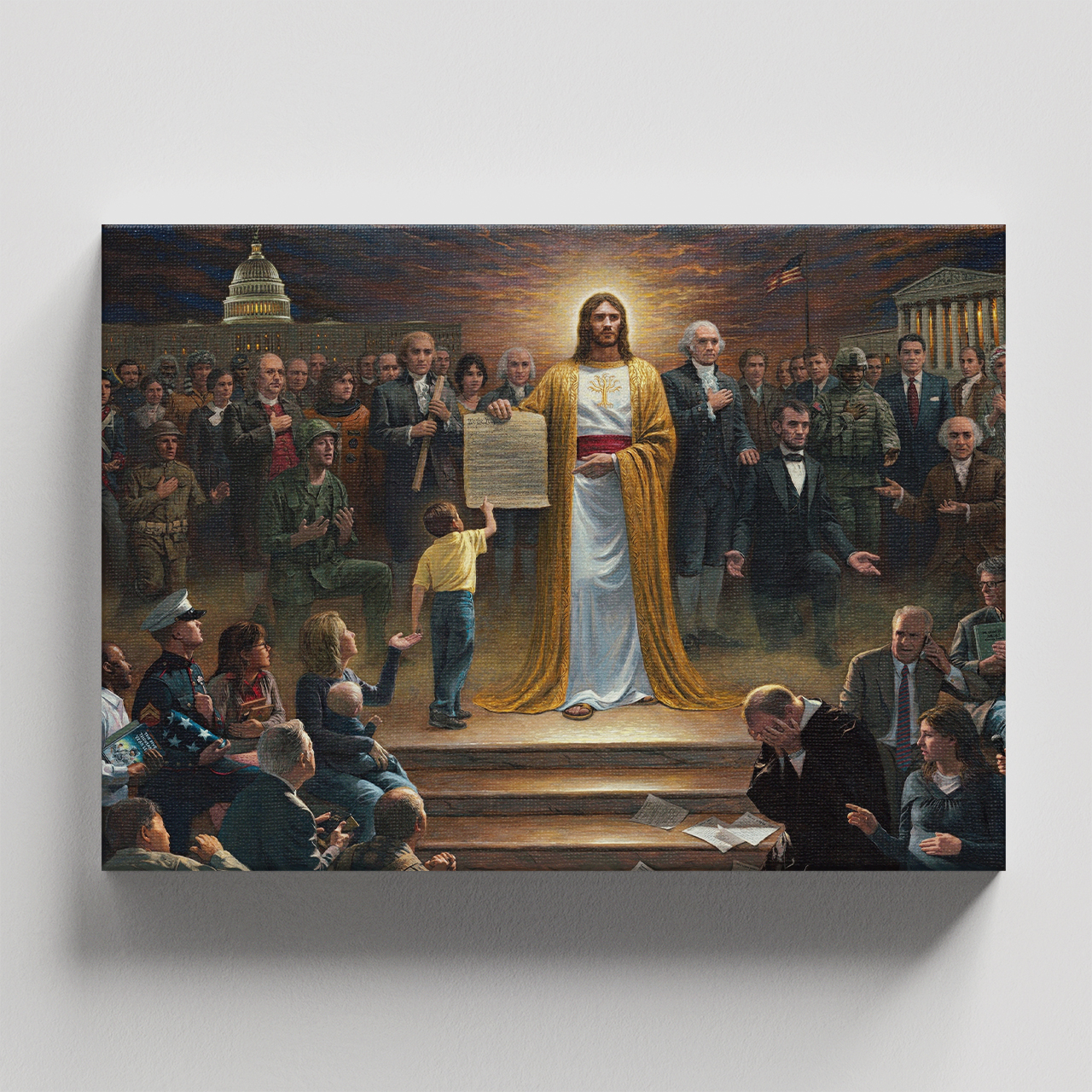 Cuadro Decorativo Religioso Jesús Enseñando 120 X 80