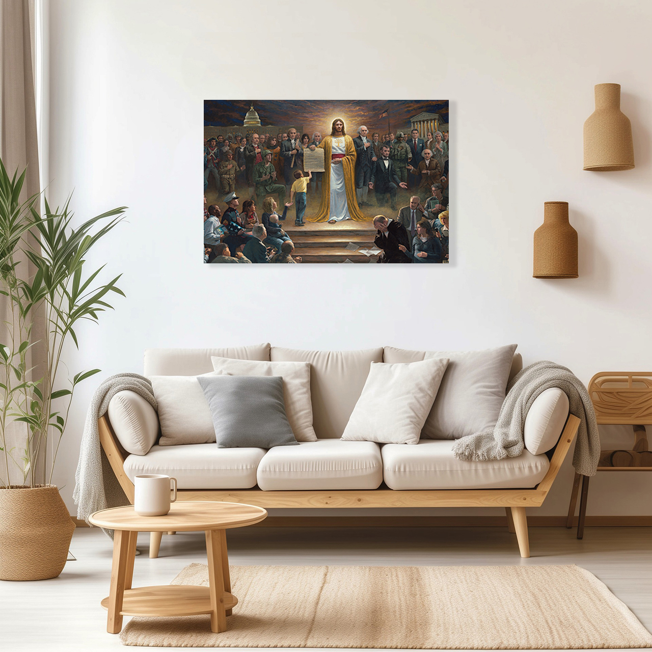 Cuadro Decorativo Religioso Jesús Enseñando 120 X 80