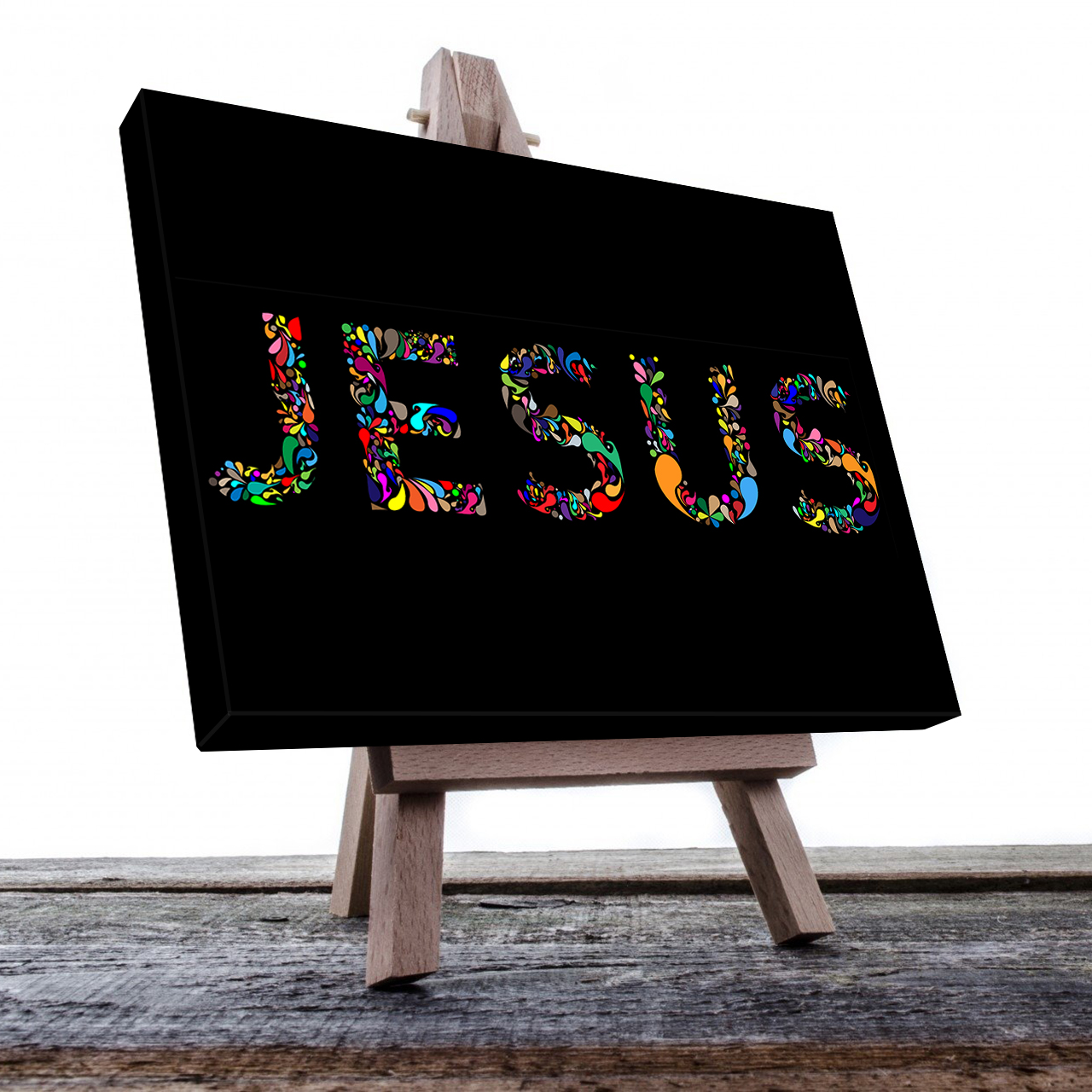Cuadro Decorativo Religioso Jesús vitral 120 X 80
