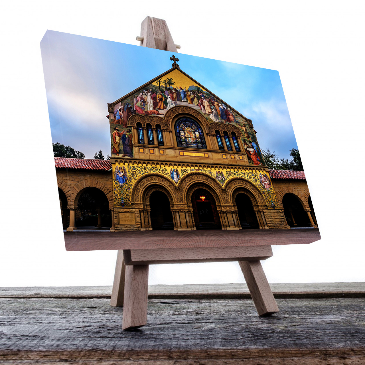 Cuadro Decorativo Religioso Iglesia Conmemorativa en Stanford University  90 X 60