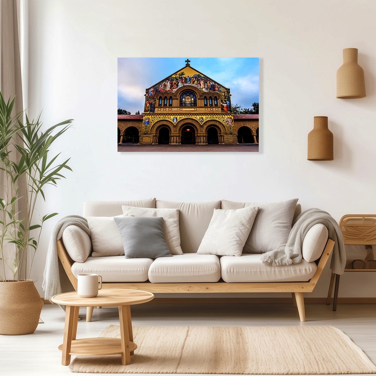 Cuadro Decorativo Religioso Iglesia Conmemorativa en Stanford University  90 X 60