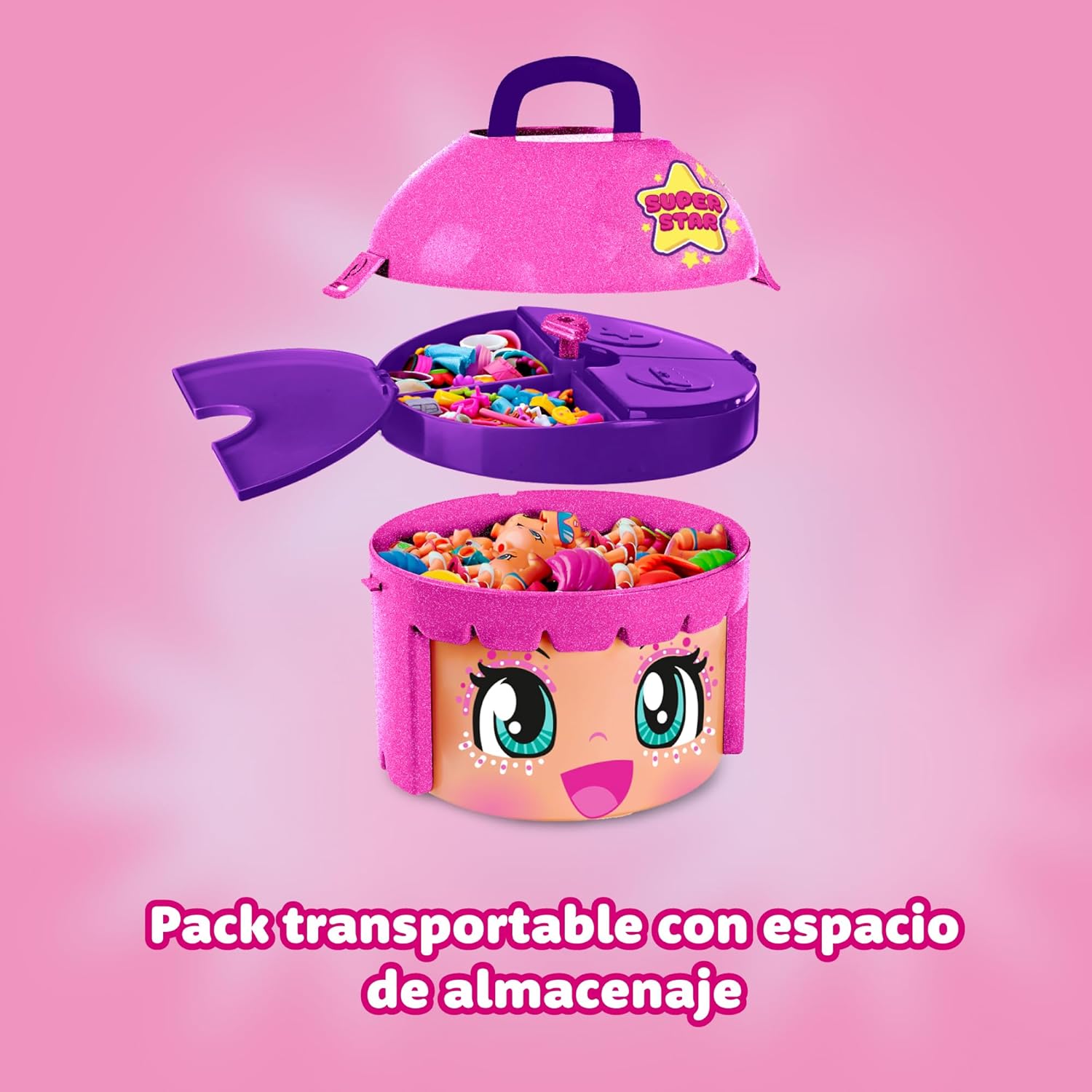 Pinypon Cabeza Super Stars Con 4 Figuras Exclusivas Famosa