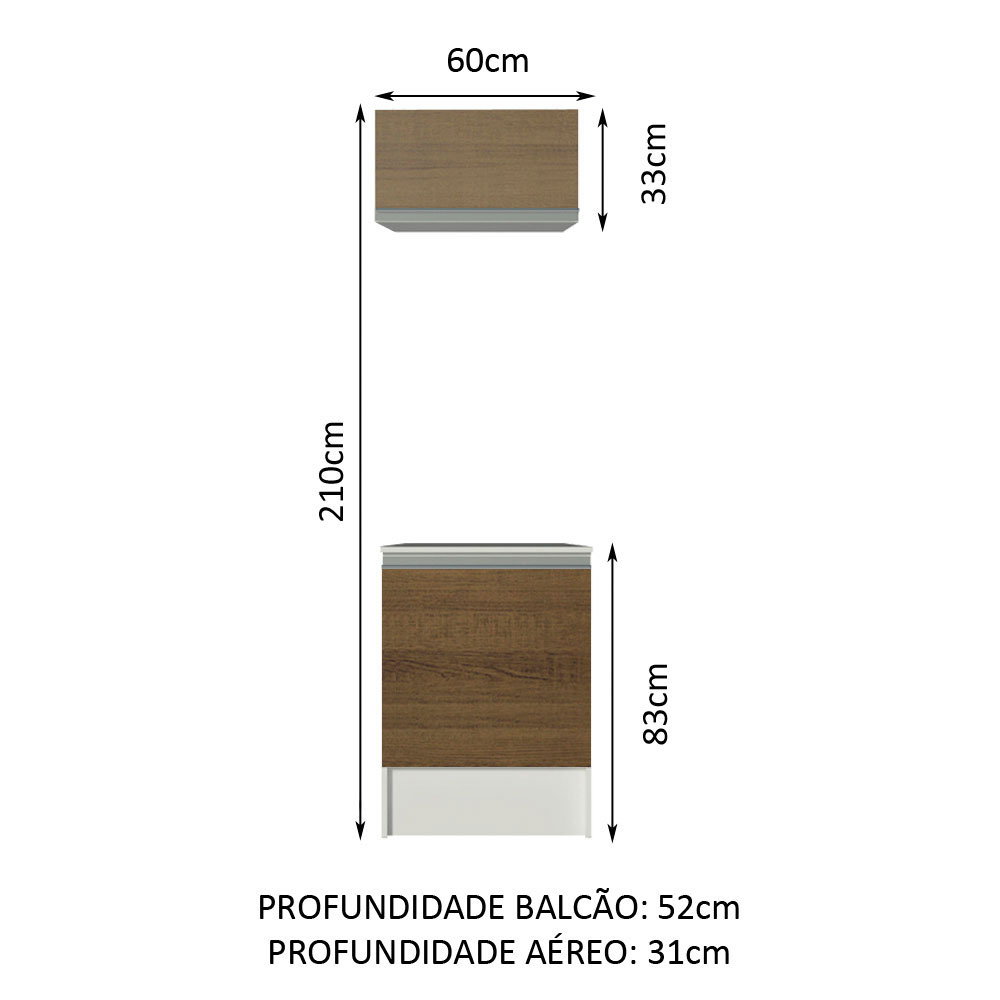 Cocina Integral Completa Modular Madesa Topazio 60cm MM
