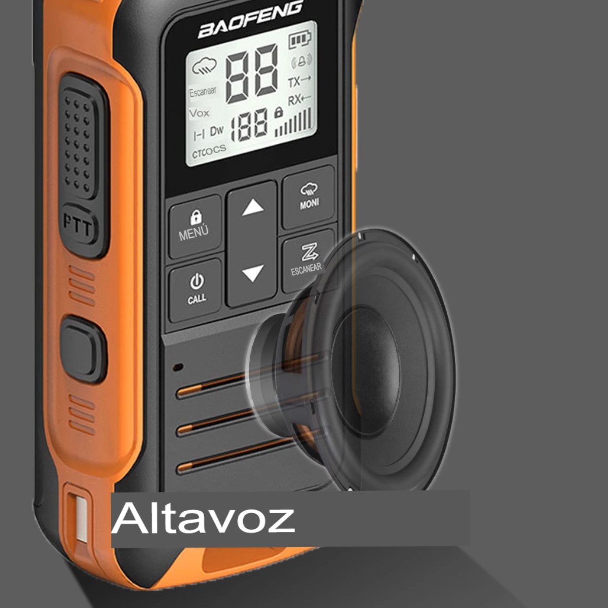 Walkie talkie Radio verde bidireccional carga tipo C de largo alcance recargable viaje Camping.
