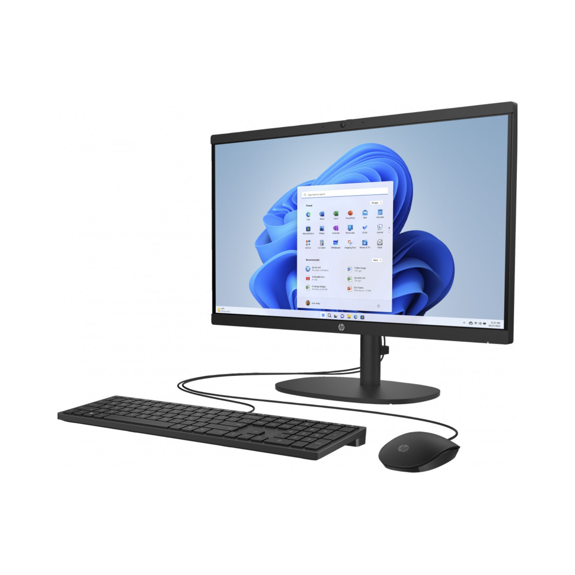 All in One HP Desktop 22-dg0009la de 21.5'', Intel Celeron N100, 8 GB RAM DDR5, 128 GB SSD NVMe, Windows 11 Home, Negro
