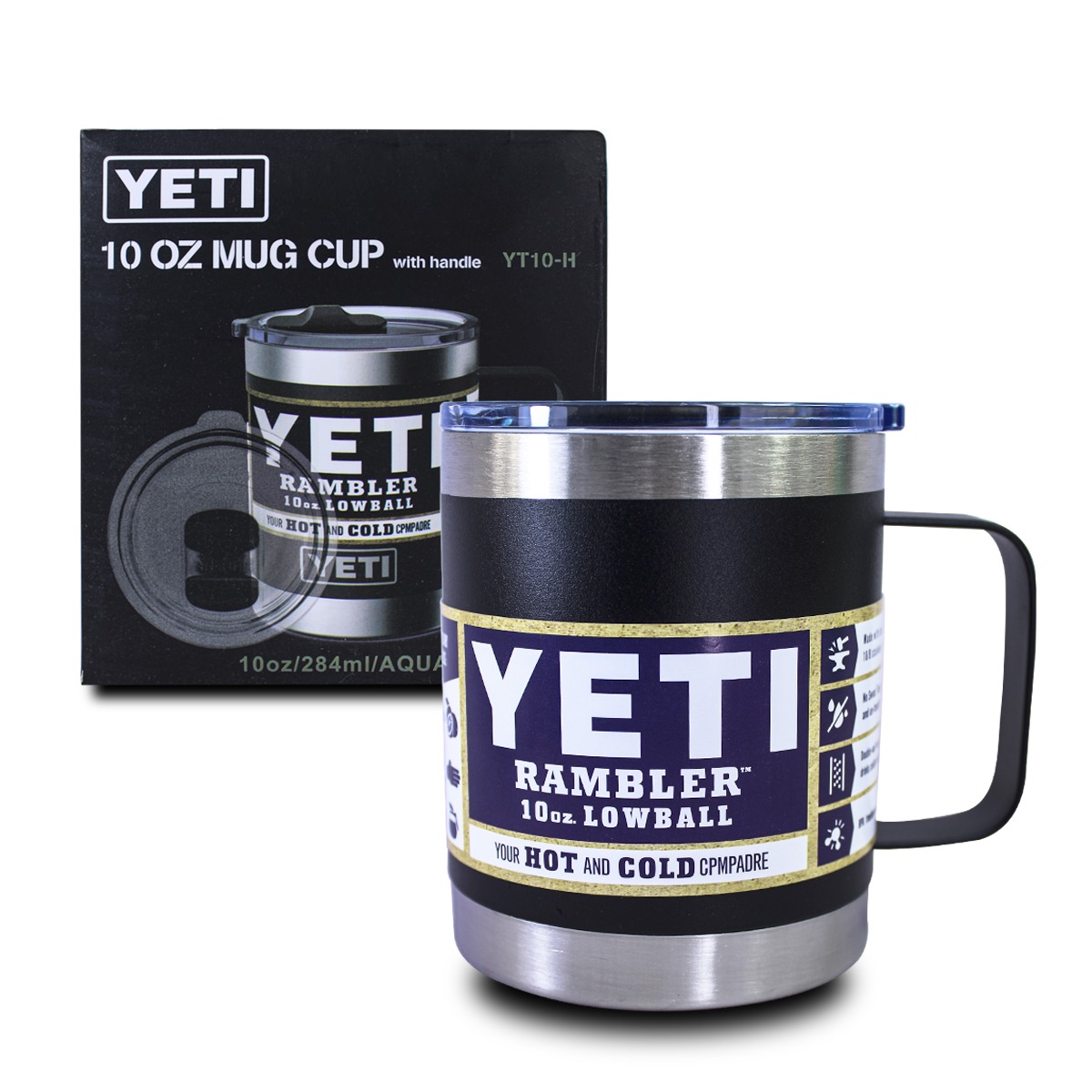 Taza Termica tipo yeti negra 