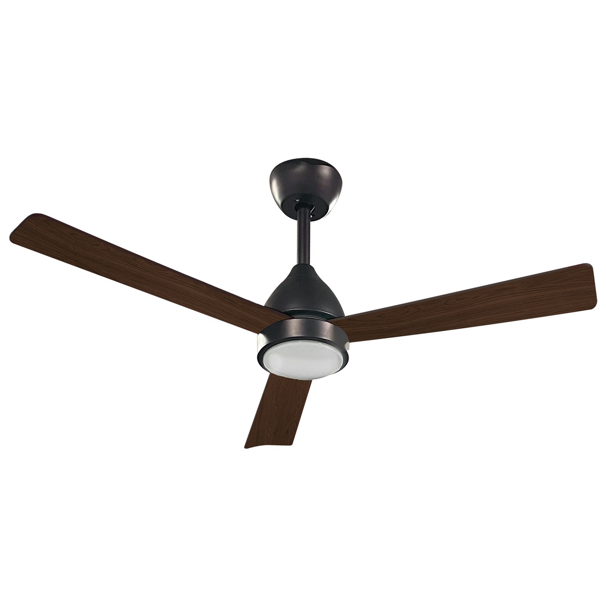 Ventilador de techo Moderno de 42” - 1.09m silencioso de 6 velocidades, Color café 3 aspas de acabado tipo madera con control remoto