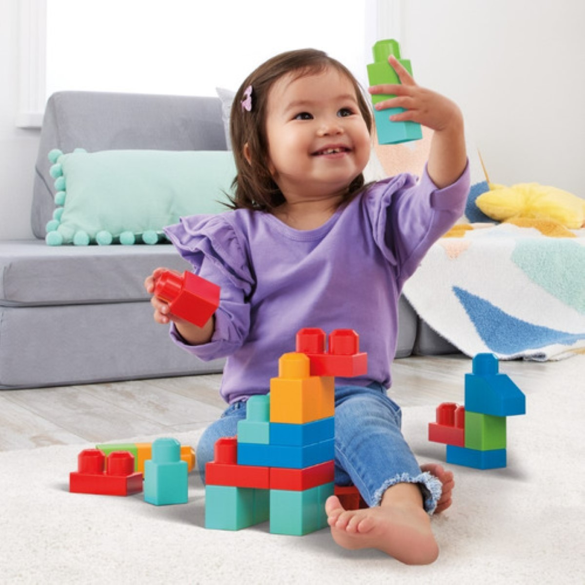 Set de construcción Mega Bloks Mega Bloks Blocos de Montar 100 piezas colores