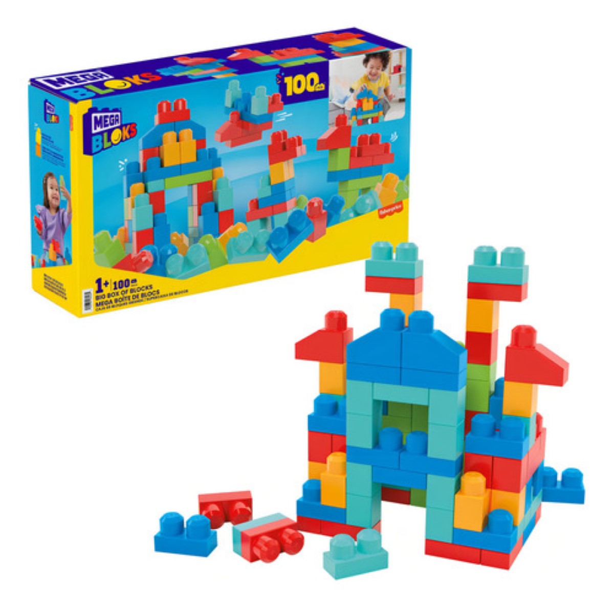Set de construcción Mega Bloks Mega Bloks Blocos de Montar 100 piezas colores