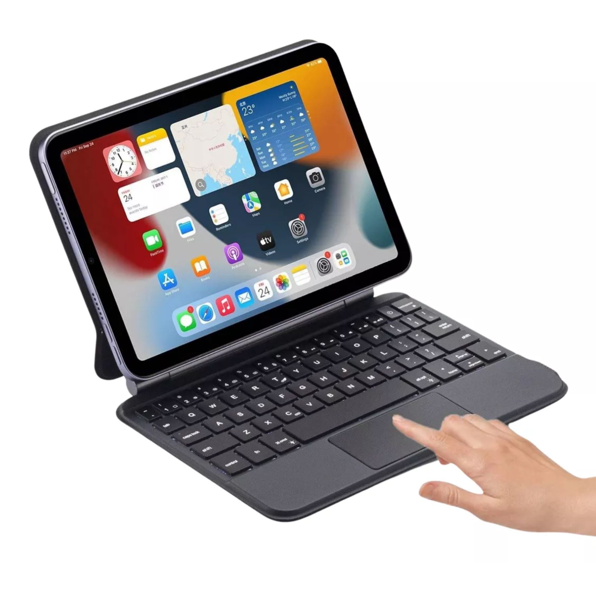 Funda Magic Keyboard Para iPad Mini 6/7 8.3 Teclado Español Color Negro