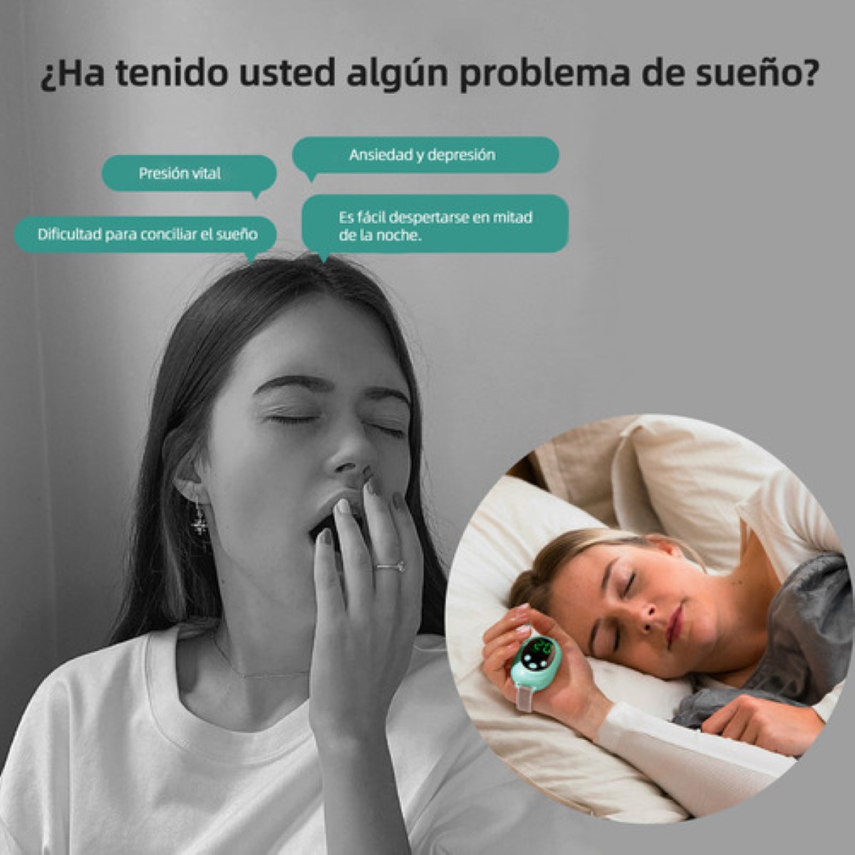 Neurocontrol Ansiedad Pazmental Ayuda Recargable Para Dormir AZUL CIELO