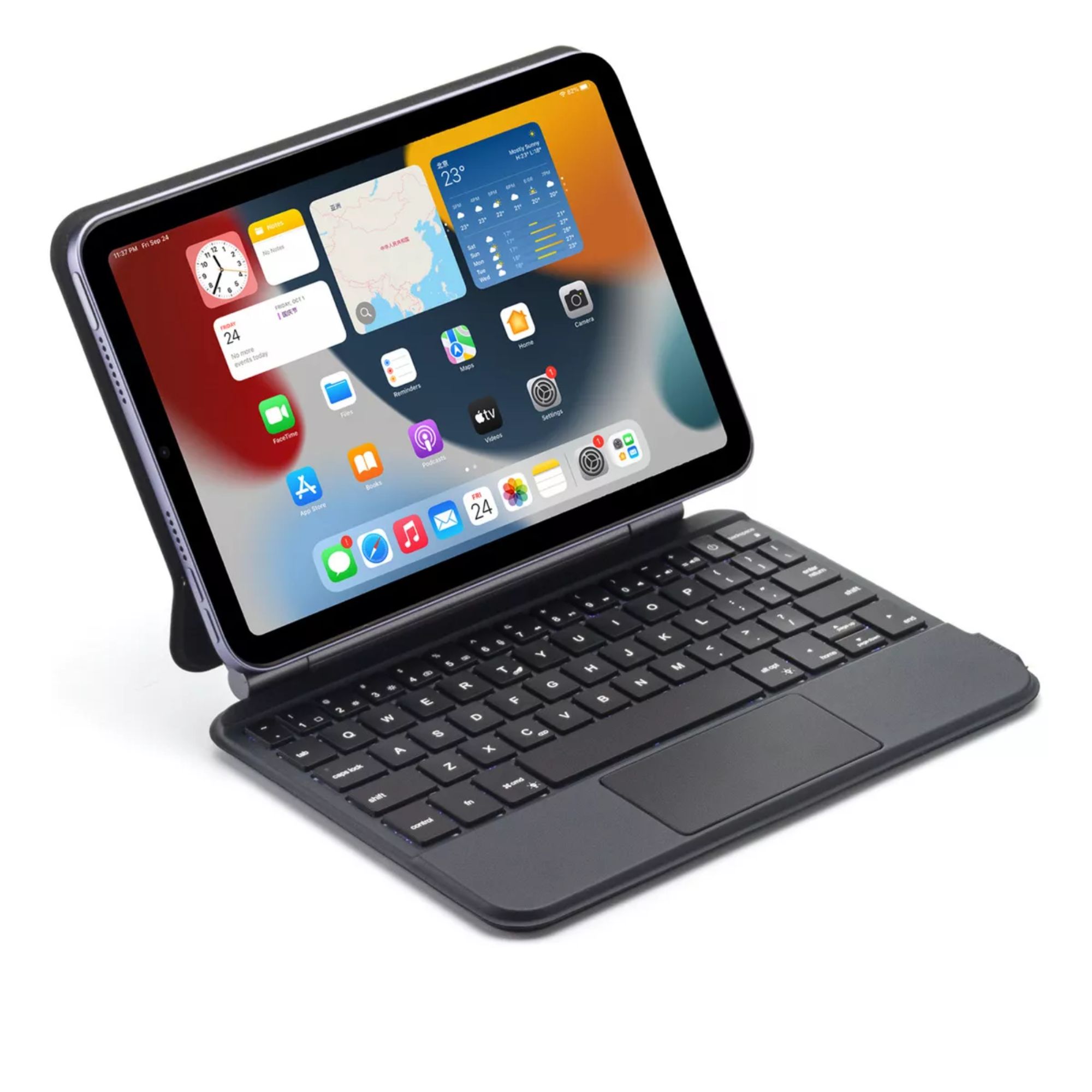 Funda Magic Keyboard Para iPad Mini 6/7 8.3 Teclado Español Color Negro