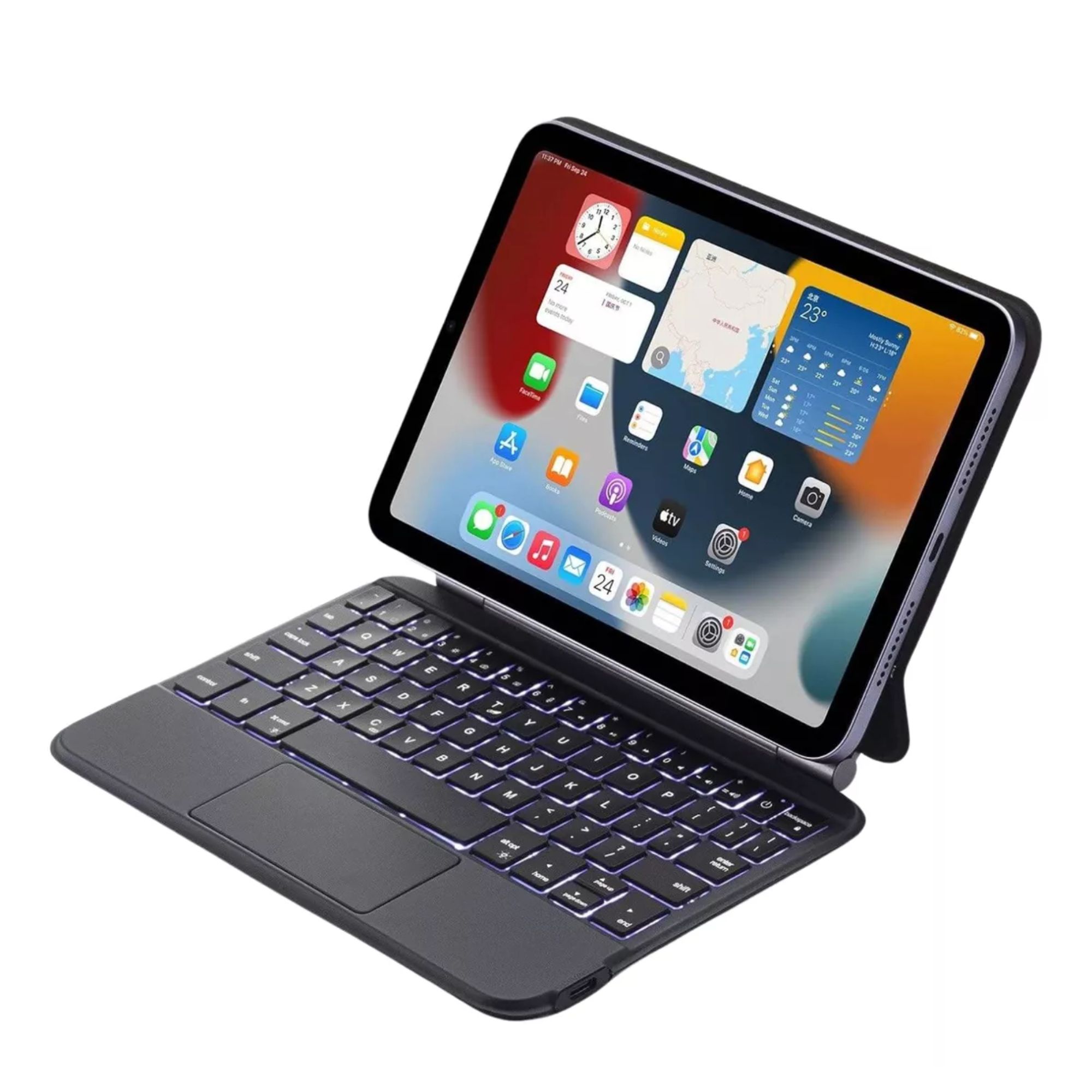 Funda Magic Keyboard Para iPad Mini 6/7 8.3 Teclado Español Color Negro