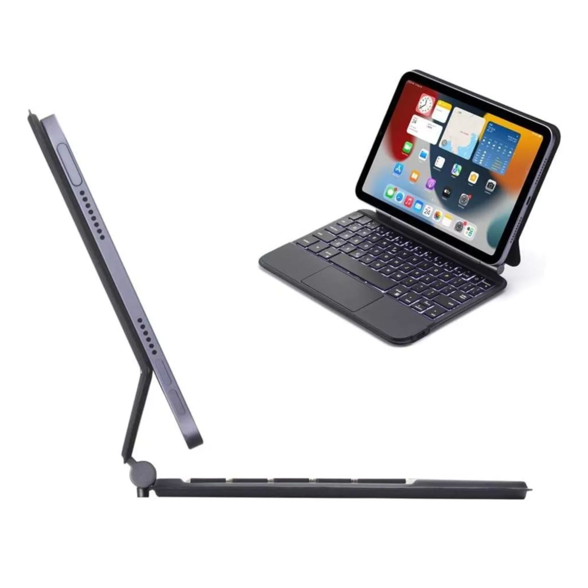 Funda Magic Keyboard Para iPad Mini 6/7 8.3 Teclado Español Color Negro