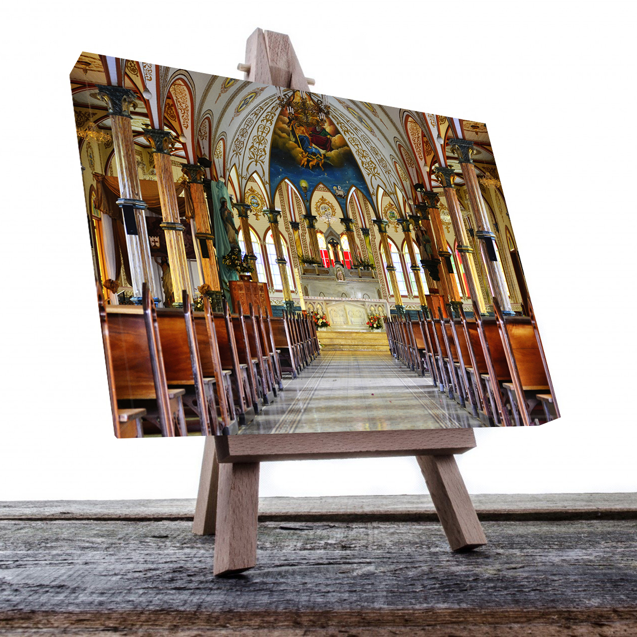Cuadro Decorativo Religioso Iglesia de Zercero Costa Rica  90 X 60