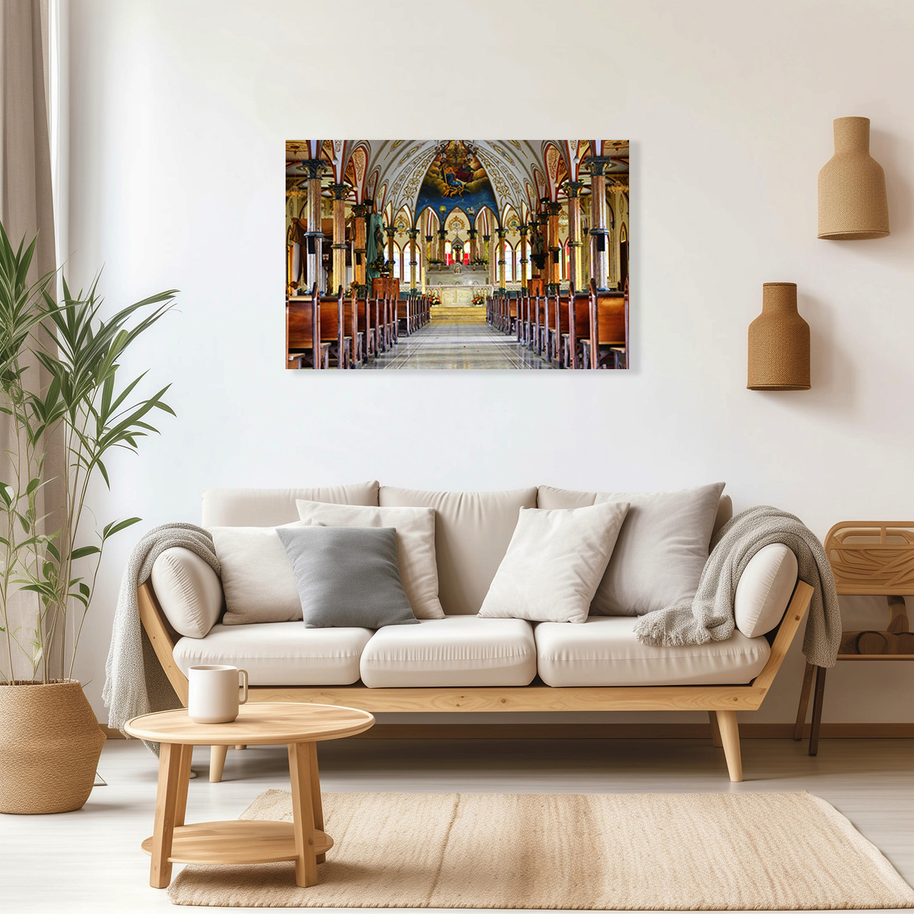 Cuadro Decorativo Religioso Iglesia de Zercero Costa Rica  90 X 60