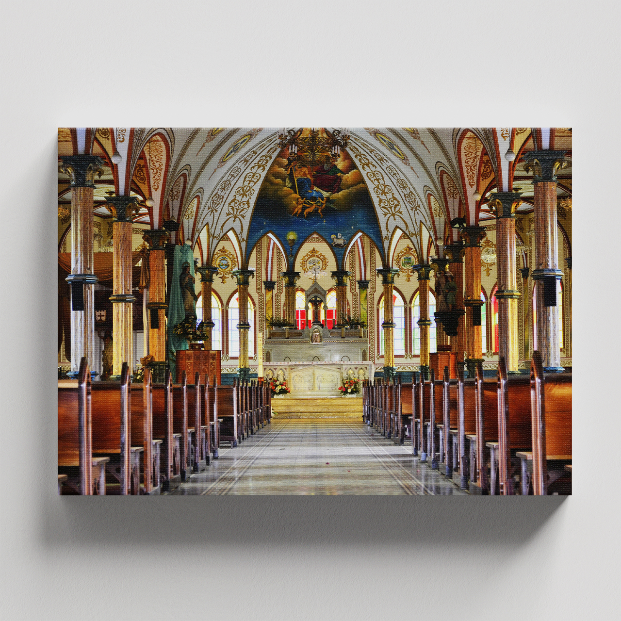 Cuadro Decorativo Religioso Iglesia de Zercero Costa Rica  90 X 60