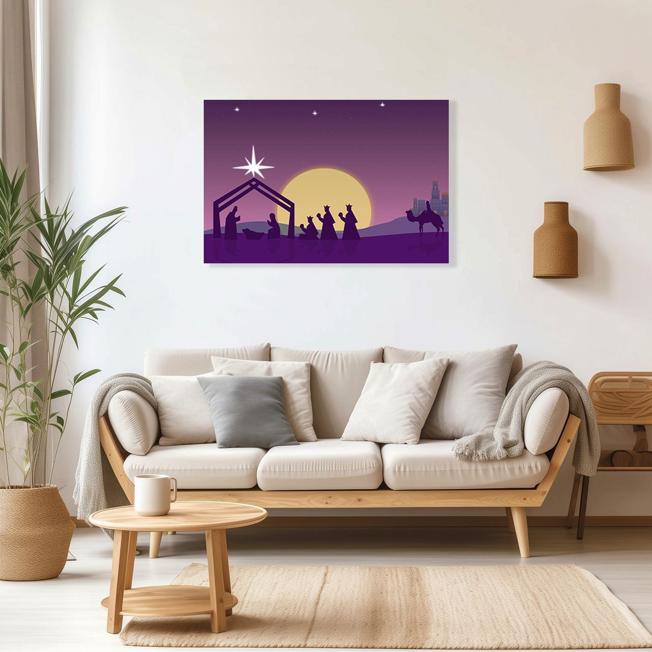 Cuadro Decorativo Religioso Jesús Nacimiento 90 X 60