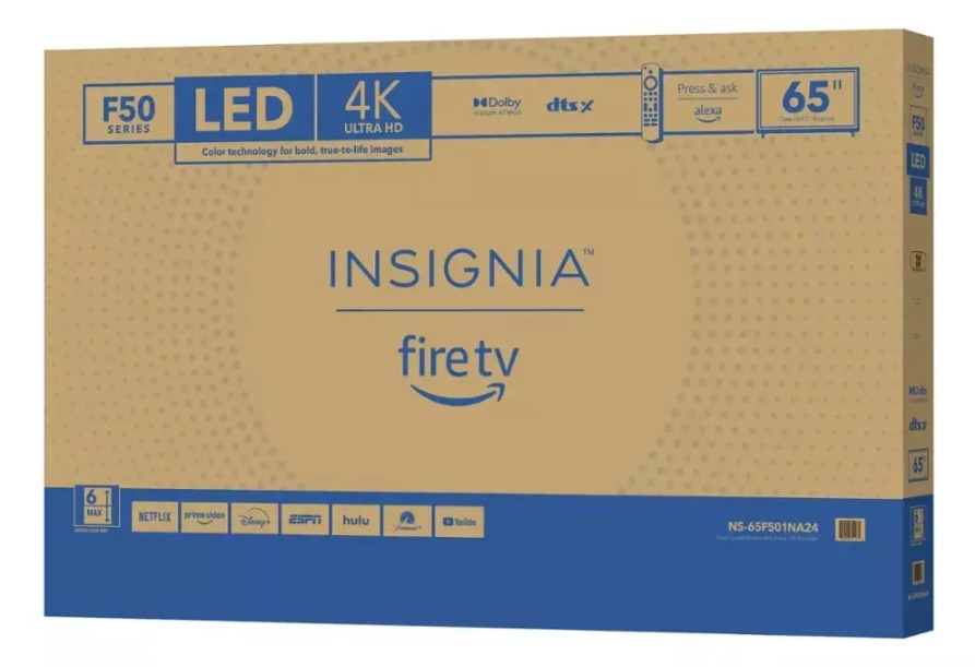 Pantalla 65 Insignia 4k Uhd F50 Fire Tv  Modelo 2024
