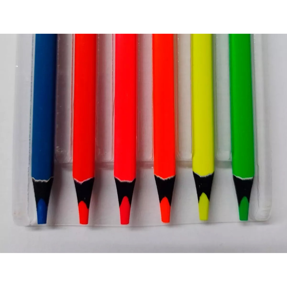 Lápices de colores metálicos neón 6 piezas de colores duo