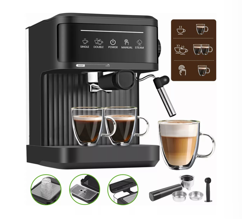 Kit Cafeteras Expreso Electrica Máquina De Café 20bar 1.8l