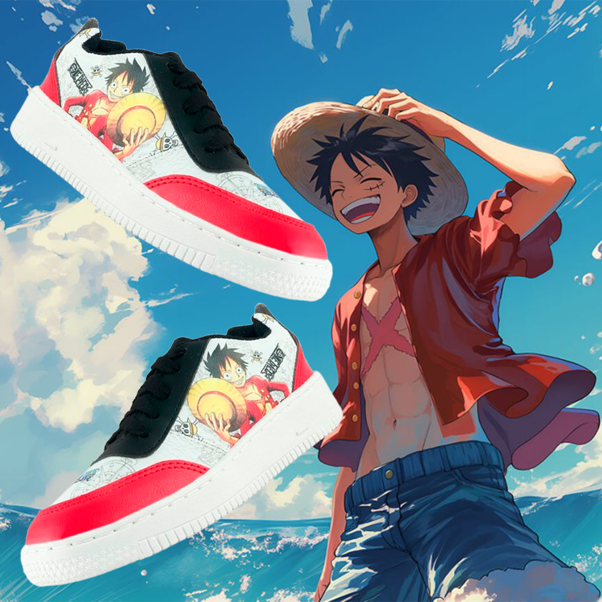 Tenis One Piece Monkey D. Luffy Manga Anime Moda 309-A-BOP