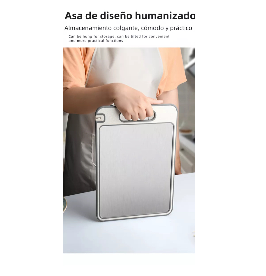 Tabla De Cocina De Aceros Inoxidables Para Alimentos Picados