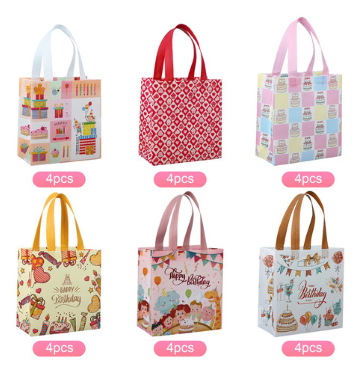 24 Bolsas Para Regalos De Fiesta De Cumpleaños Para Niños COLORES
