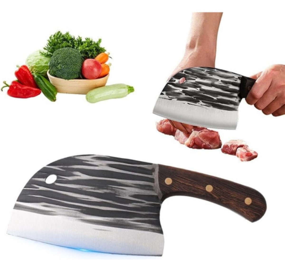 Cuchillo De Corte Pesado De Hueso Cuchillo De Carnicero Negro