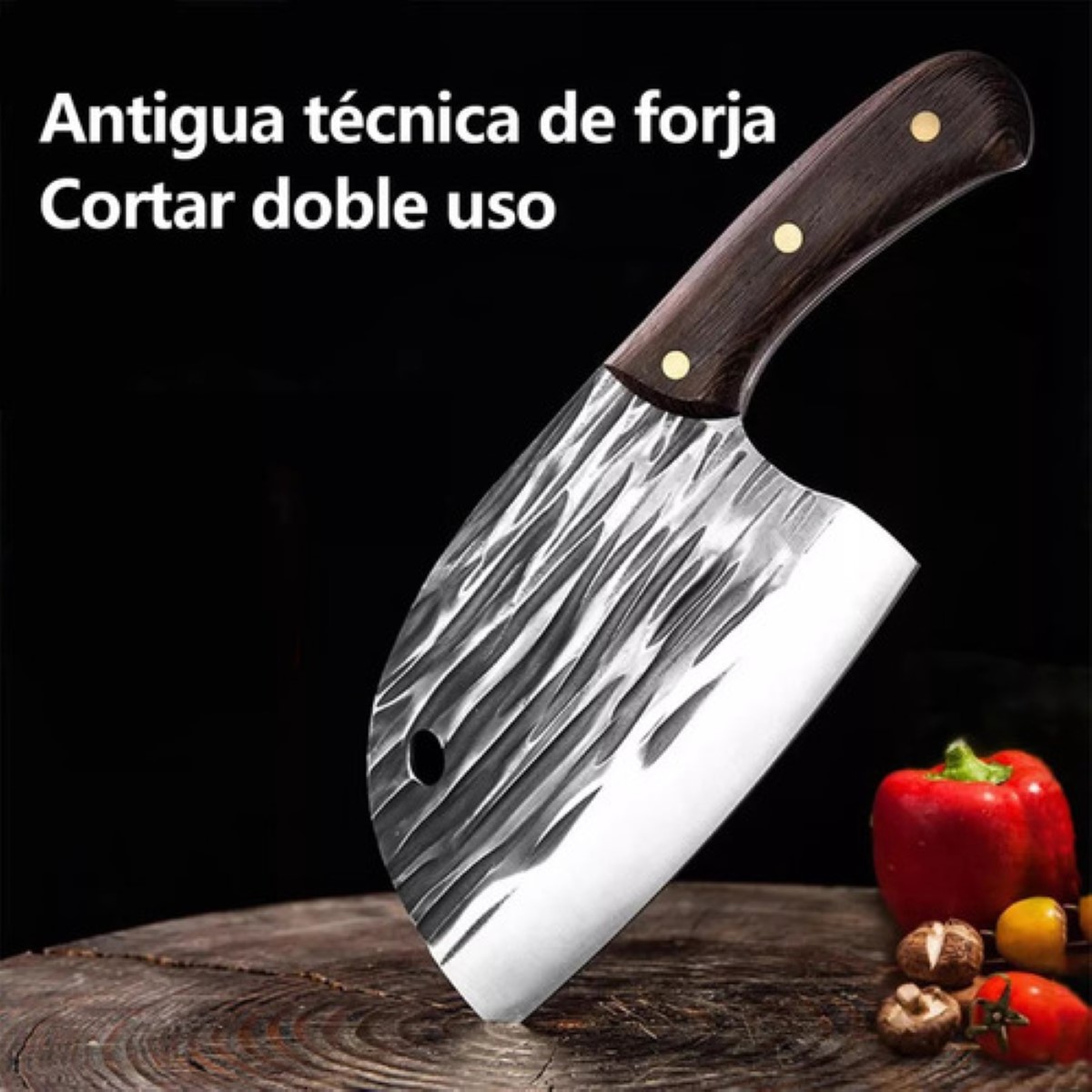 Cuchillo De Corte Pesado De Hueso Cuchillo De Carnicero Negro