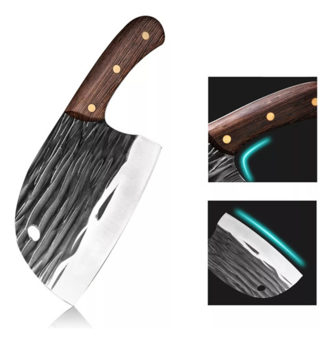 Cuchillo De Corte Pesado De Hueso Cuchillo De Carnicero Negro
