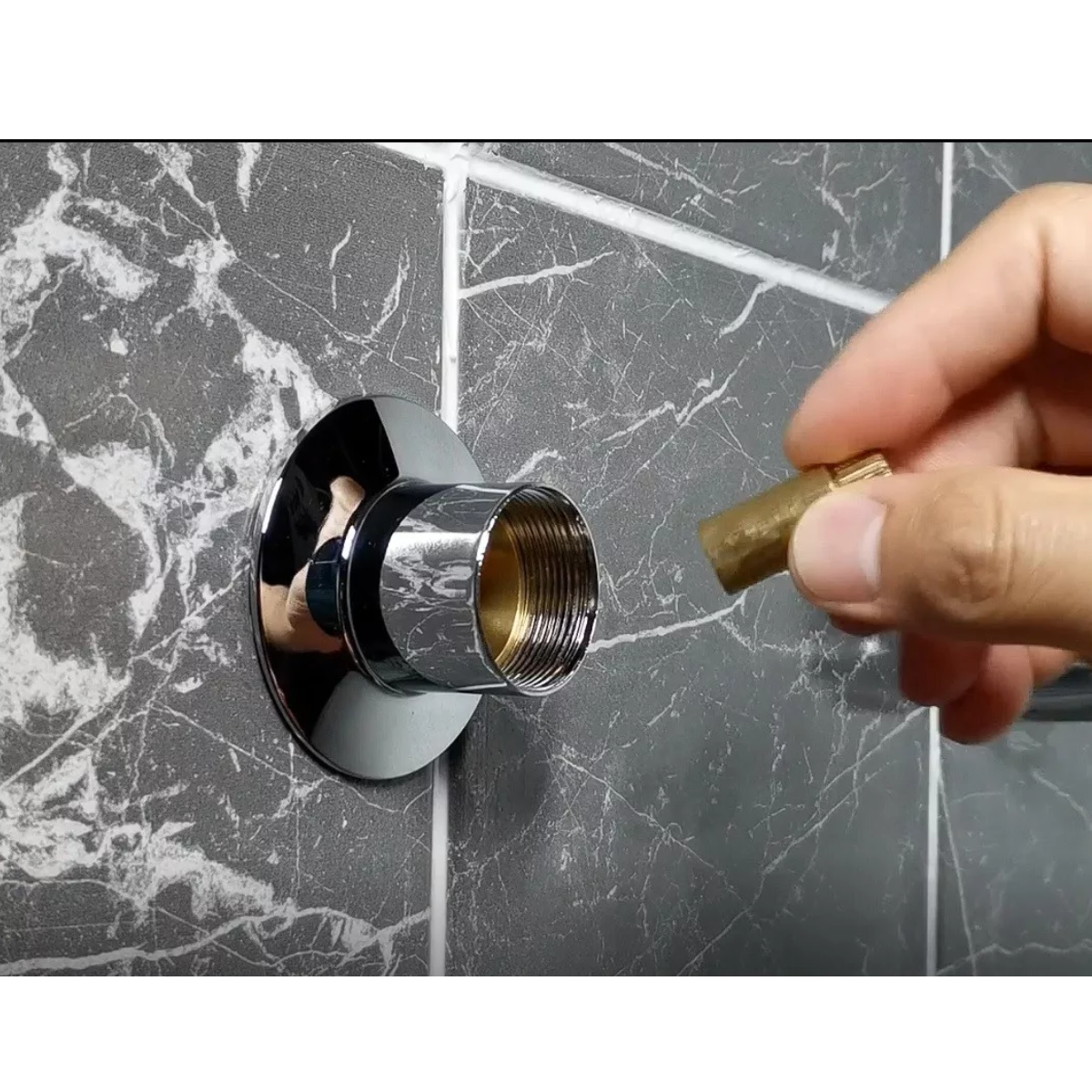 Kit Extension De Vastago 30mm Llave Regadera Empotrada Acabado Natura