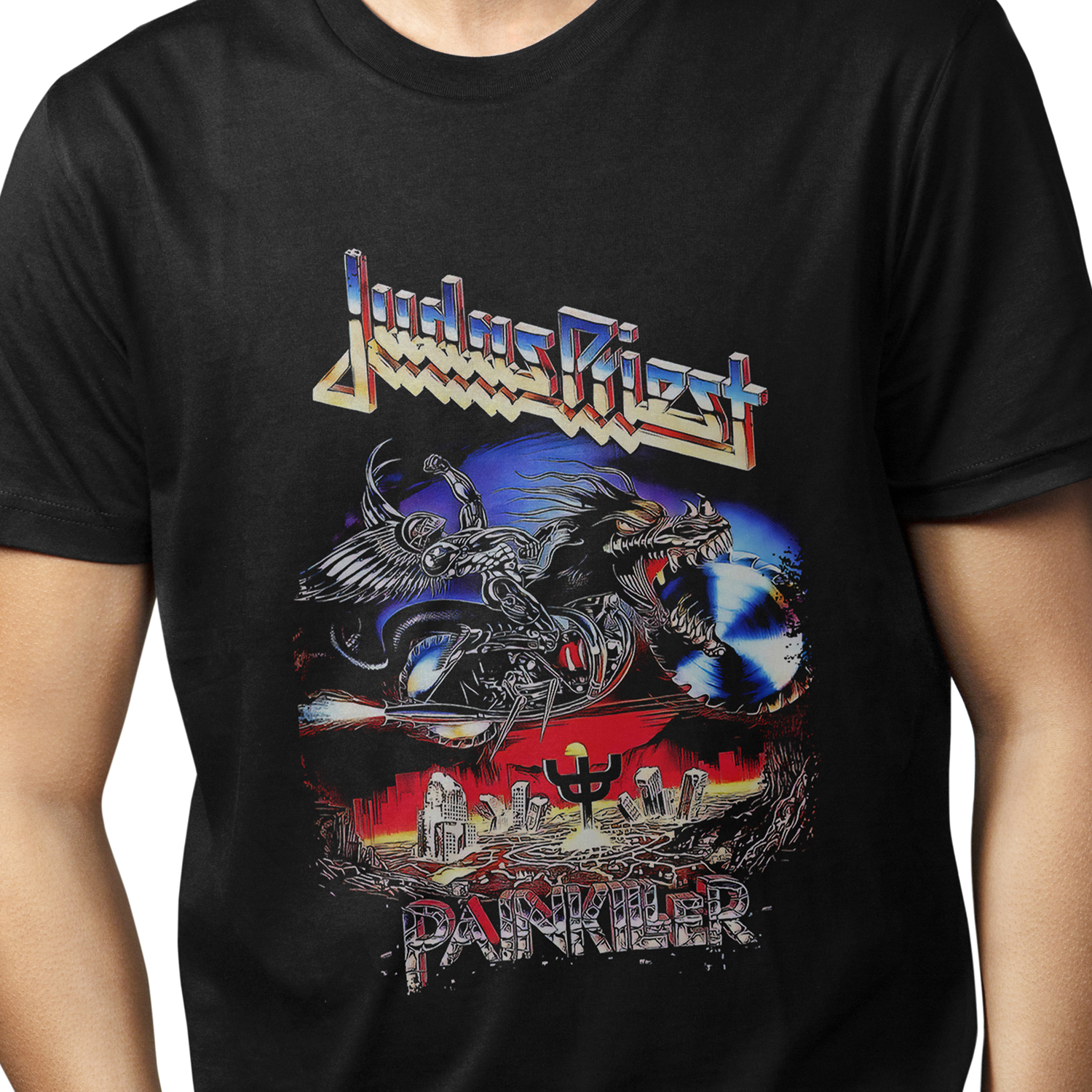 Playera para hombre Judas Priest: Painkiller Legendaria Banda Metal XOLO