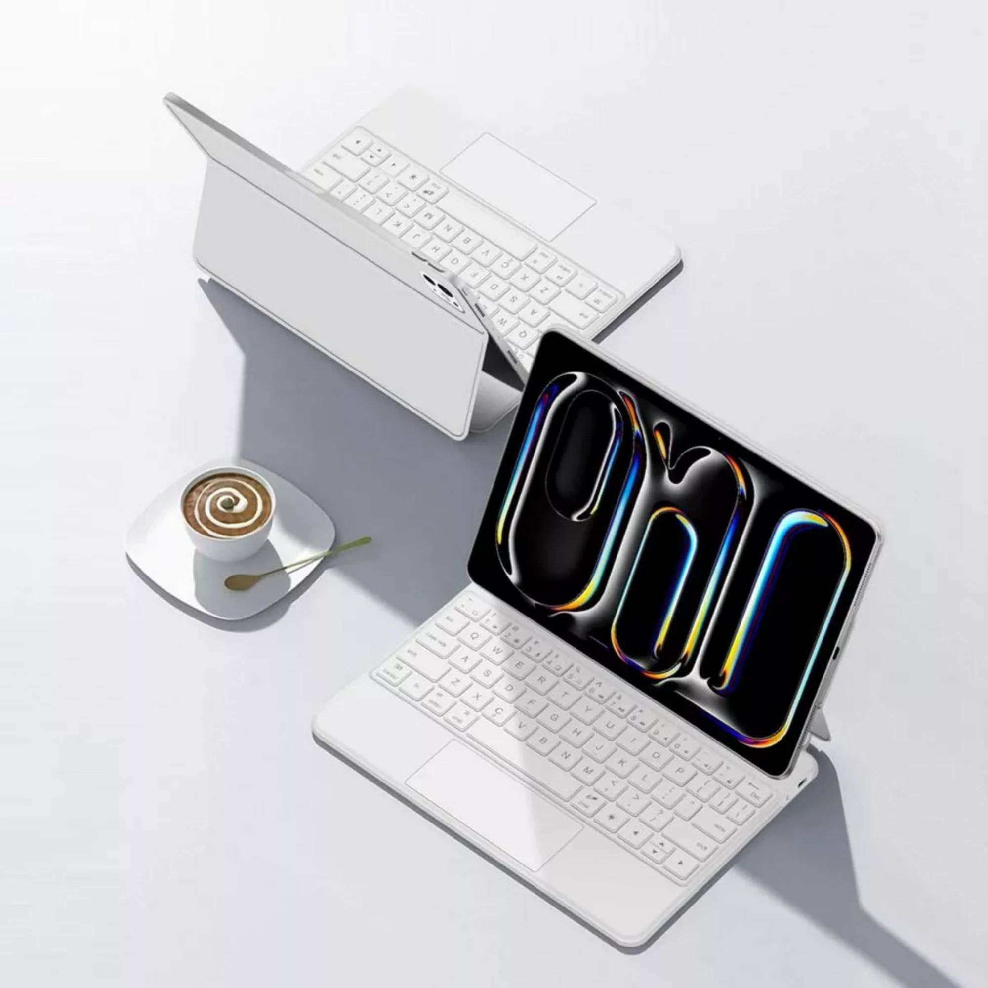 Funda Magic Keyboard Para iPad Pro 13 M4 Teclado Español Color Blanco